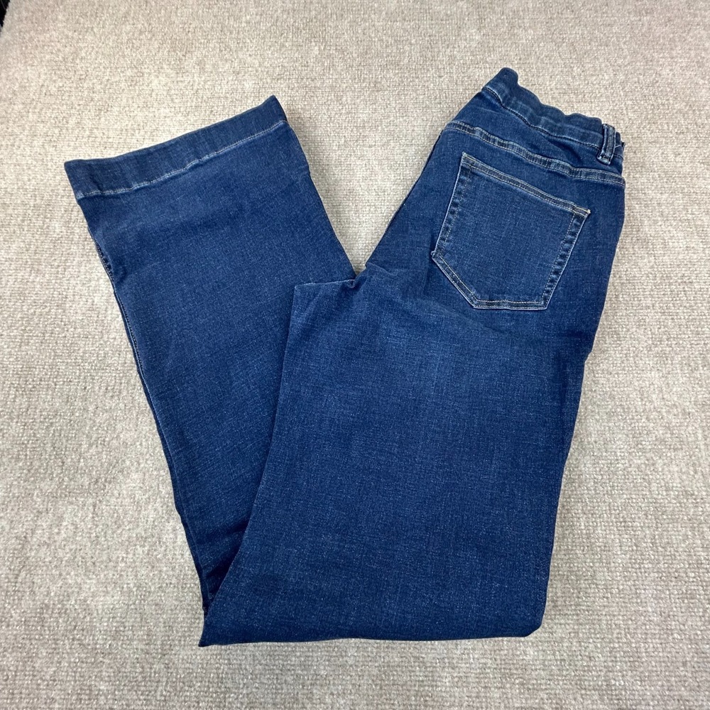 Denim&Co Jeans Womens 8T Blue Denim Stretch High Rise Dark Wash Straight Leg